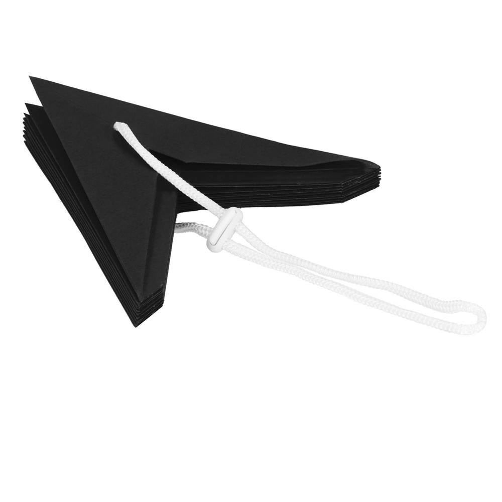 Stea decorativa 3D din hartie, cu 9 colturi, 30cm, neagra