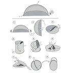 Cort plaja si picnic semi-deschis , protectie UV, 200x120x110cm, portocaliu