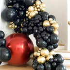 Set 100 baloane pentru petrecere, 40cm, negru auriu