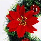 Coronita pentru Craciun, 35 cm, din brad artificial, cu decoratiuni, verde