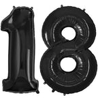 Set 53 baloane si decoratiuni Aniversare Majorat 18 Ani, negru roz