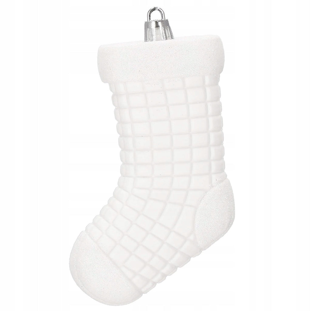 Set globuri si decoratiuni de Craciun, 72 piese, diverse dimensiuni, alb