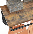 VASAGLE Cuier de perete cu raft de depozitare, 5 carlige, 30x80x27 cm, maro rustic