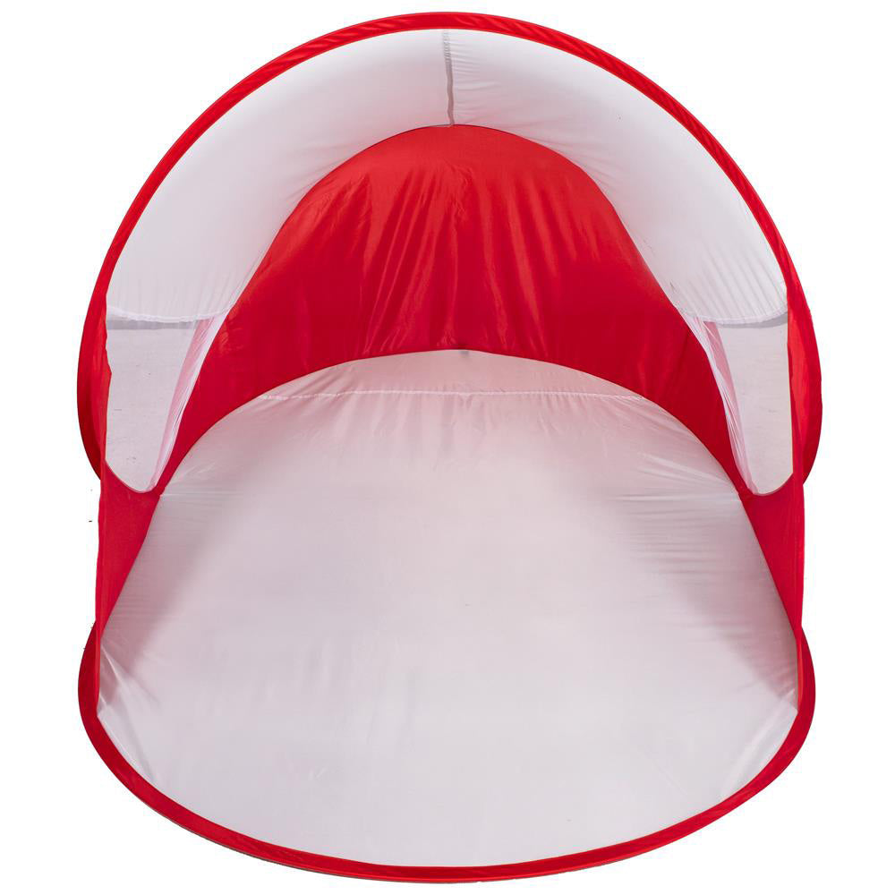 Cort plaja si picnic semi-deschis , protectie UV, 200x120x95cm, rosu