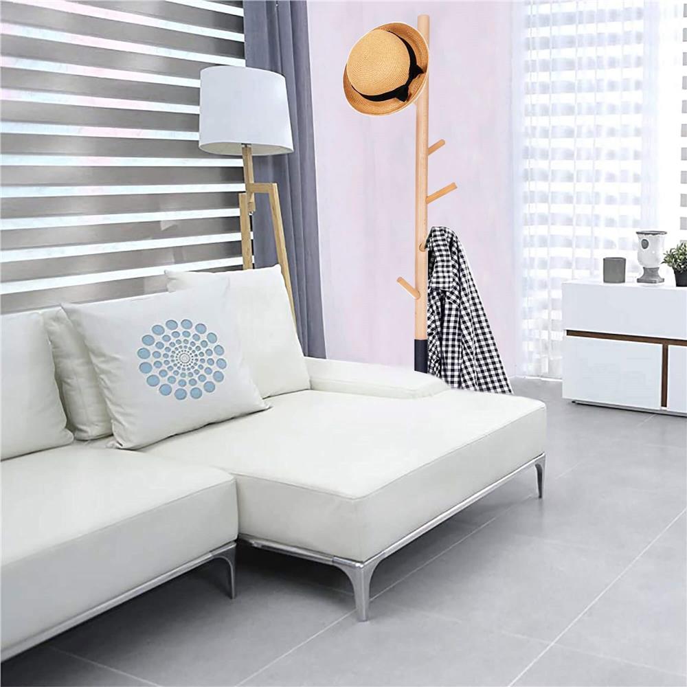 Cuier tip pom din metal , 6 agatatoare, 180cm, negru maro