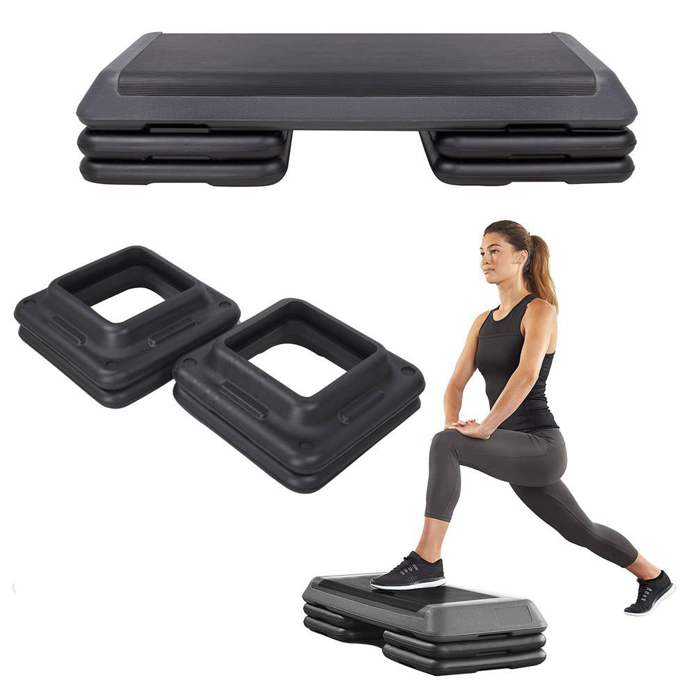Stepper aerobic fitness profesional, 3 niveluri de inaltime, suporta maxima 350 kg