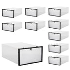 Set 10 cutii organizare pentru pantofi, 34x23x13, transparent