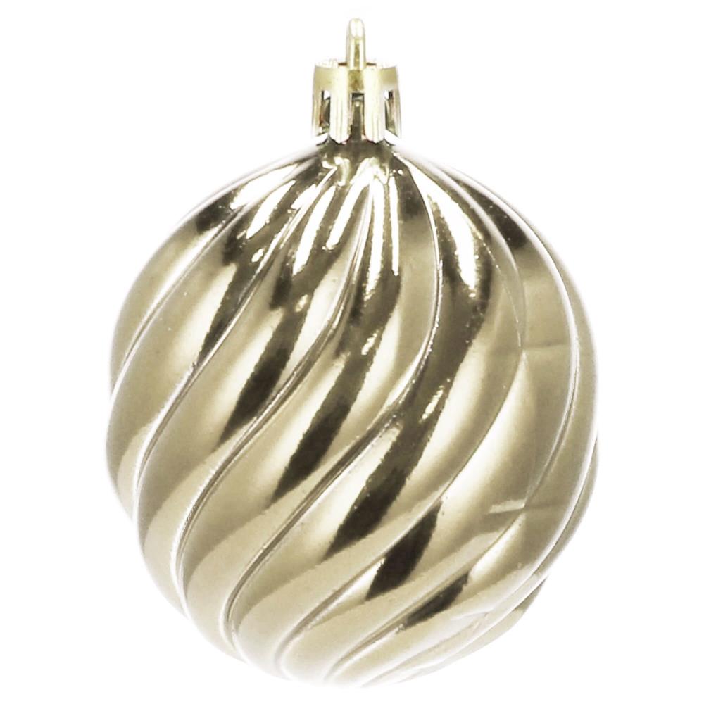 Set globuri de Craciun, 20 bucati, 5 modele, 6cm, auriu