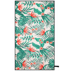 Prosop de plaja cu uscare de rapida, husa de transport, 90x180cm, model floral