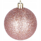 Set globuri si decoratiuni de Craciun, 101 piese, diverse dimensiuni, roz auriu