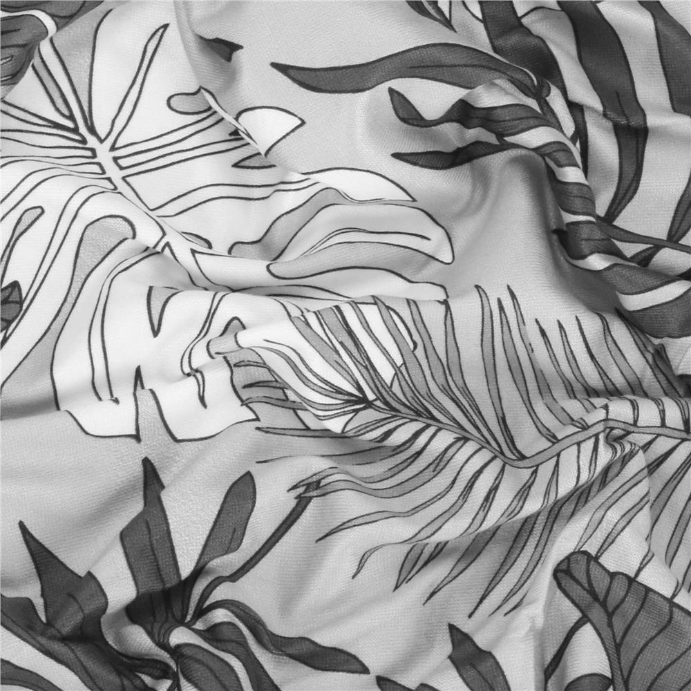 Husa universala pentru scaun, marime universala, poliester si spandex, 38x70cm, gri cu model floral