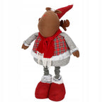 (DL) Figurina Craciun, Ren, picioare telescopice, inaltime extensibila 55-95cm