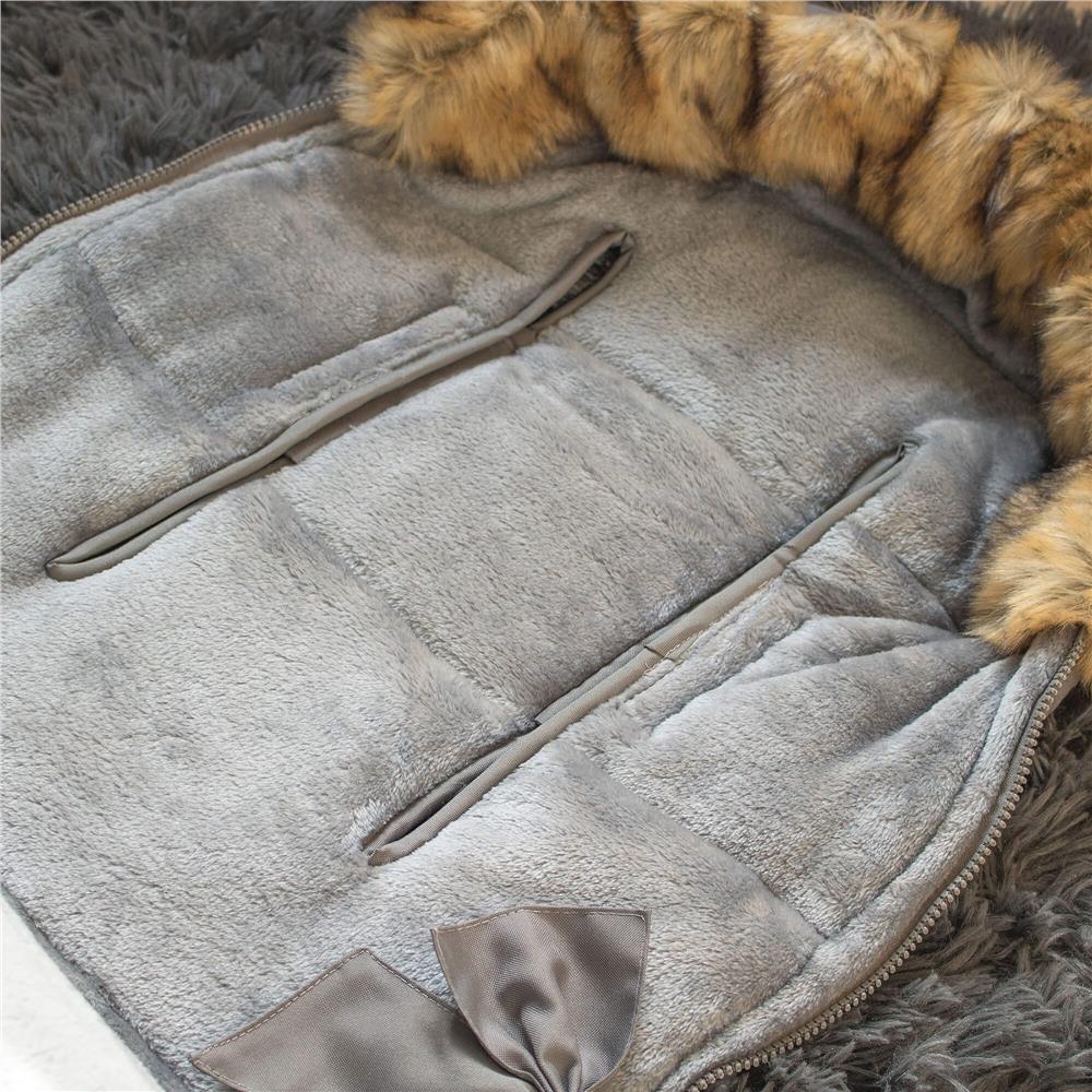 Sac iarna de bebelusi pentru carucior, marime universala, 90x45cm, gri inchis