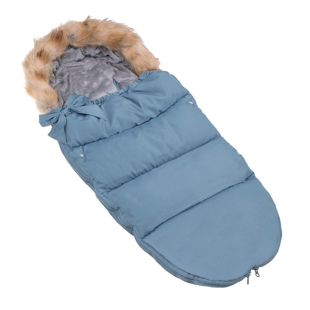 Sac iarna de bebelusi pentru carucior, marime universala, 90x45cm, albastru
