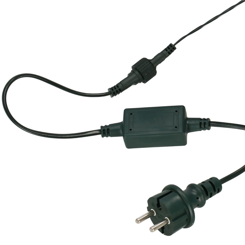 Ghirlanda luminoasa tip perdea Premium 300 LED-uri, 14,5m, 18Wati, interior/exterior, cu flash, alb rece