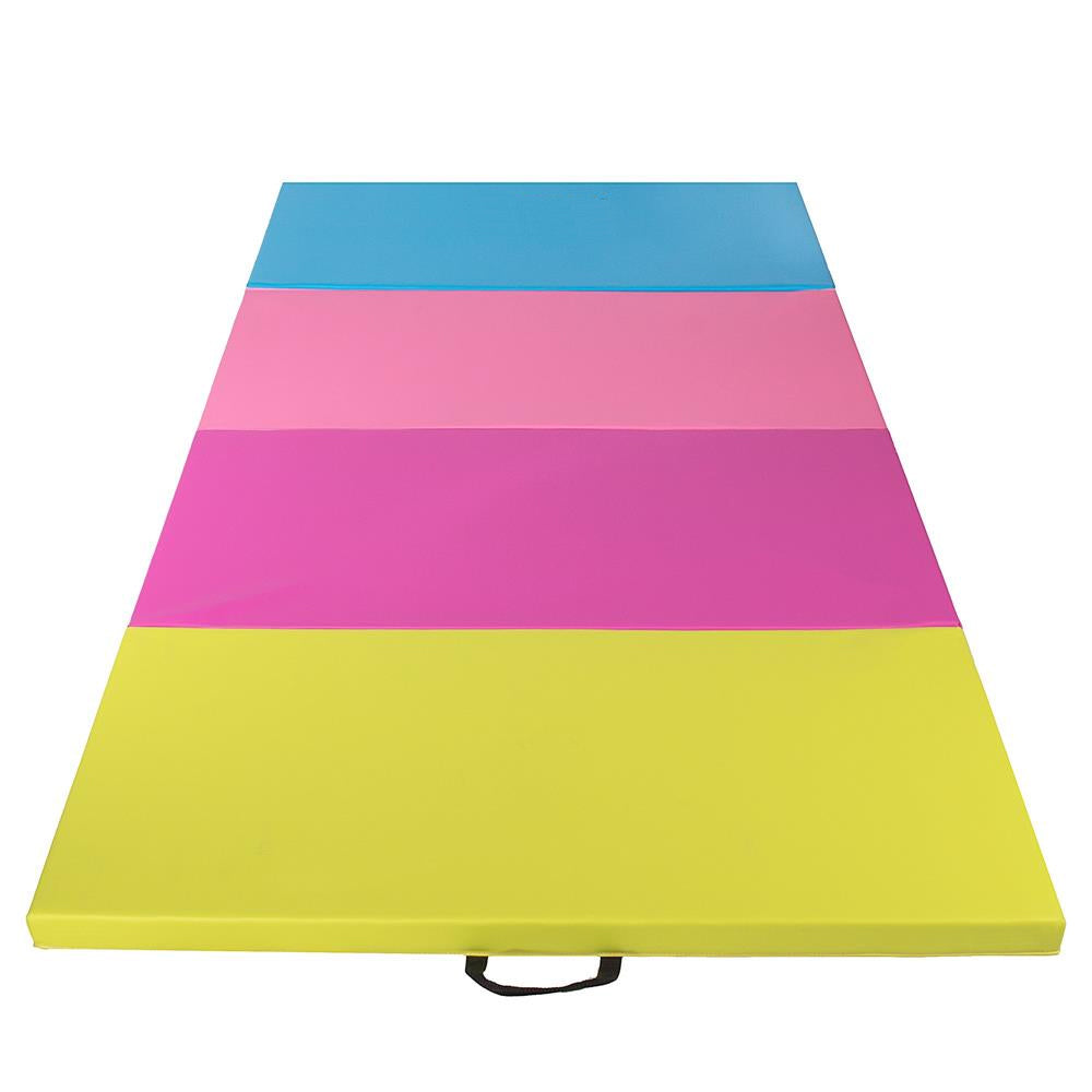Saltea fitness groasa, dimensiune XXL, pentru antrenamente gimnastica, 240x120x5 cm, multicolor