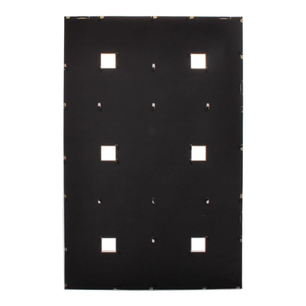 Rama foto de perete, colaj de 24 fotografii, 57x86cm, alb