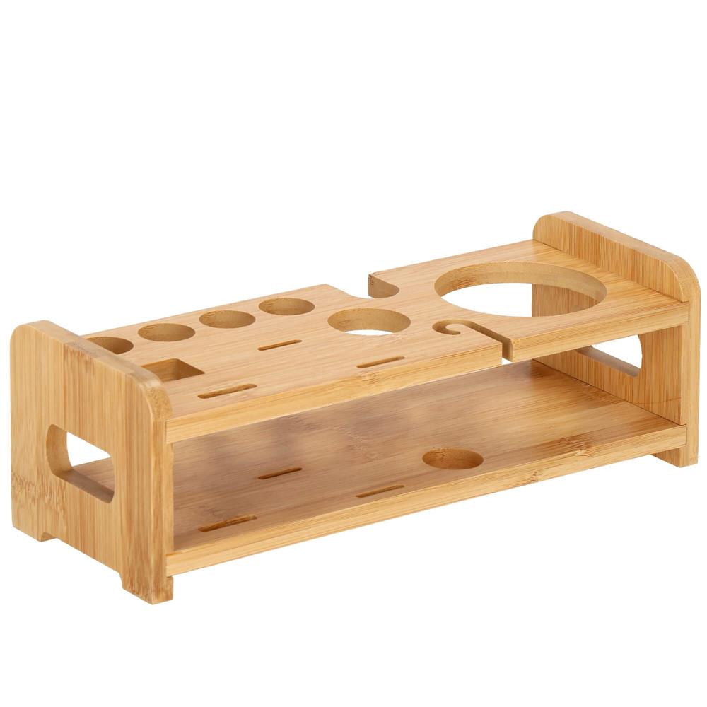 Set Cocktail Shaker Kit pentru barmani 750ml, KI11, suport bambus, 14 piese