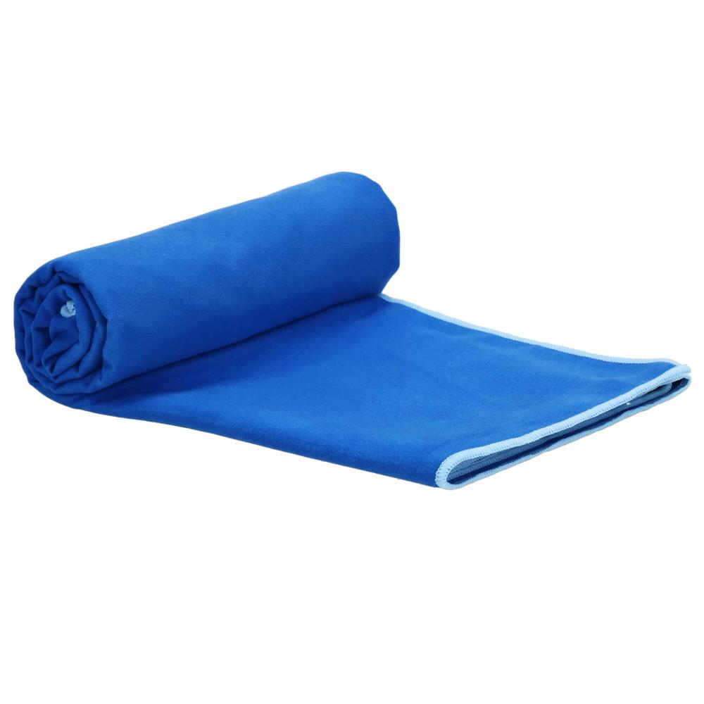 Prosop de plaja cu uscare de rapida, husa de transport, 75x150cm, albastru