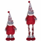 Figurina Craciun, Mos Craciun, picioare telescopice, inaltime extensibila 57-80cm