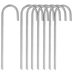 Set 2 porti de fotbal metalice, 122x183cm, profil 25mm, cu elemente de fixare