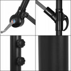 Umbrela de gradina cu brat lateral banana, cu husa, 300cm, verde