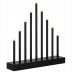 Lumanari decorative de Craciun, 9 becuri tip LED, culoare negru