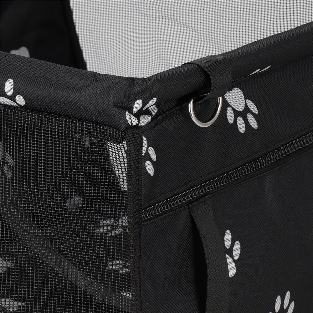 Geanta auto de transport animale de companie, caini si pisci, negru, 40x43x30cm