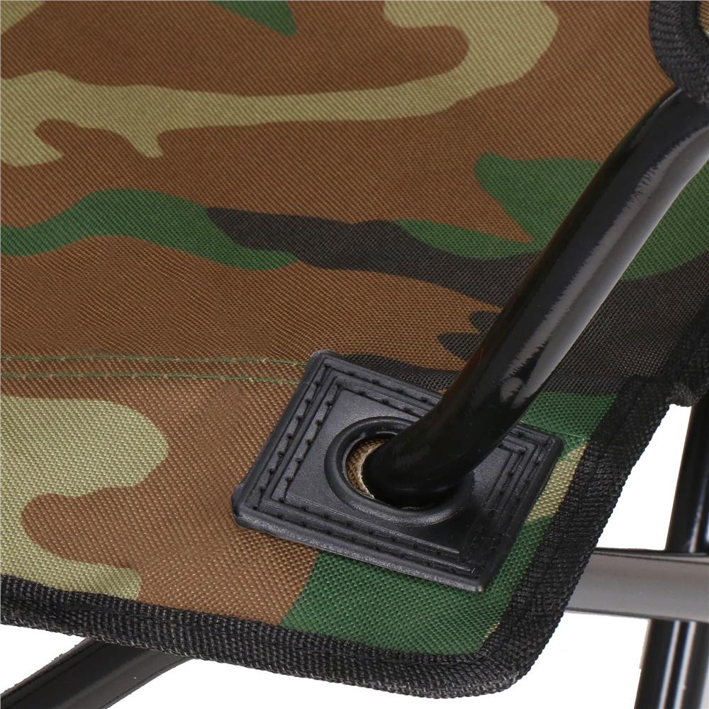 Scaun pliabil camping sau pescuit, suport pahar, 80x40x45cm, camuflaj