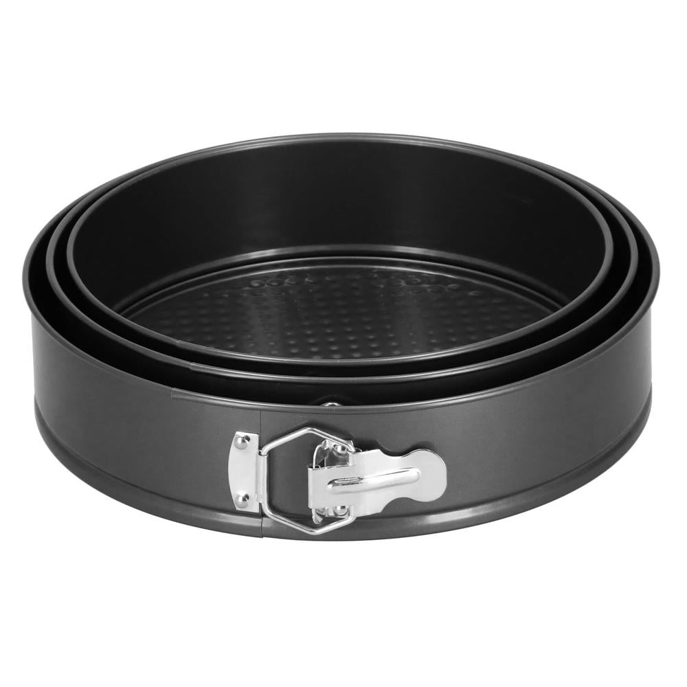 Set 3 forme de copt, 27, 25 si 23 cm, cu fund detasabil, gri