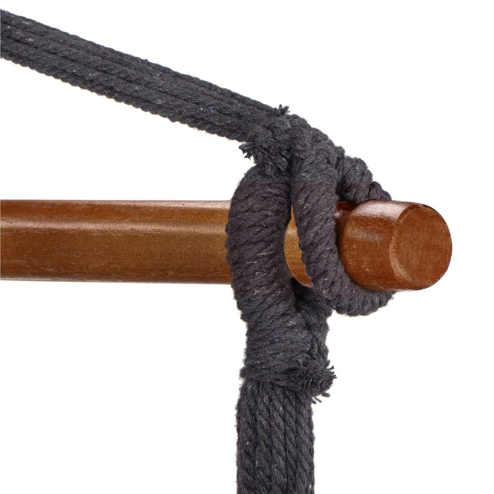 Hamac tip leagan suspendat pentru casa sau gradina HM45, gri inchis cu perne, 130x100cm, 150kg