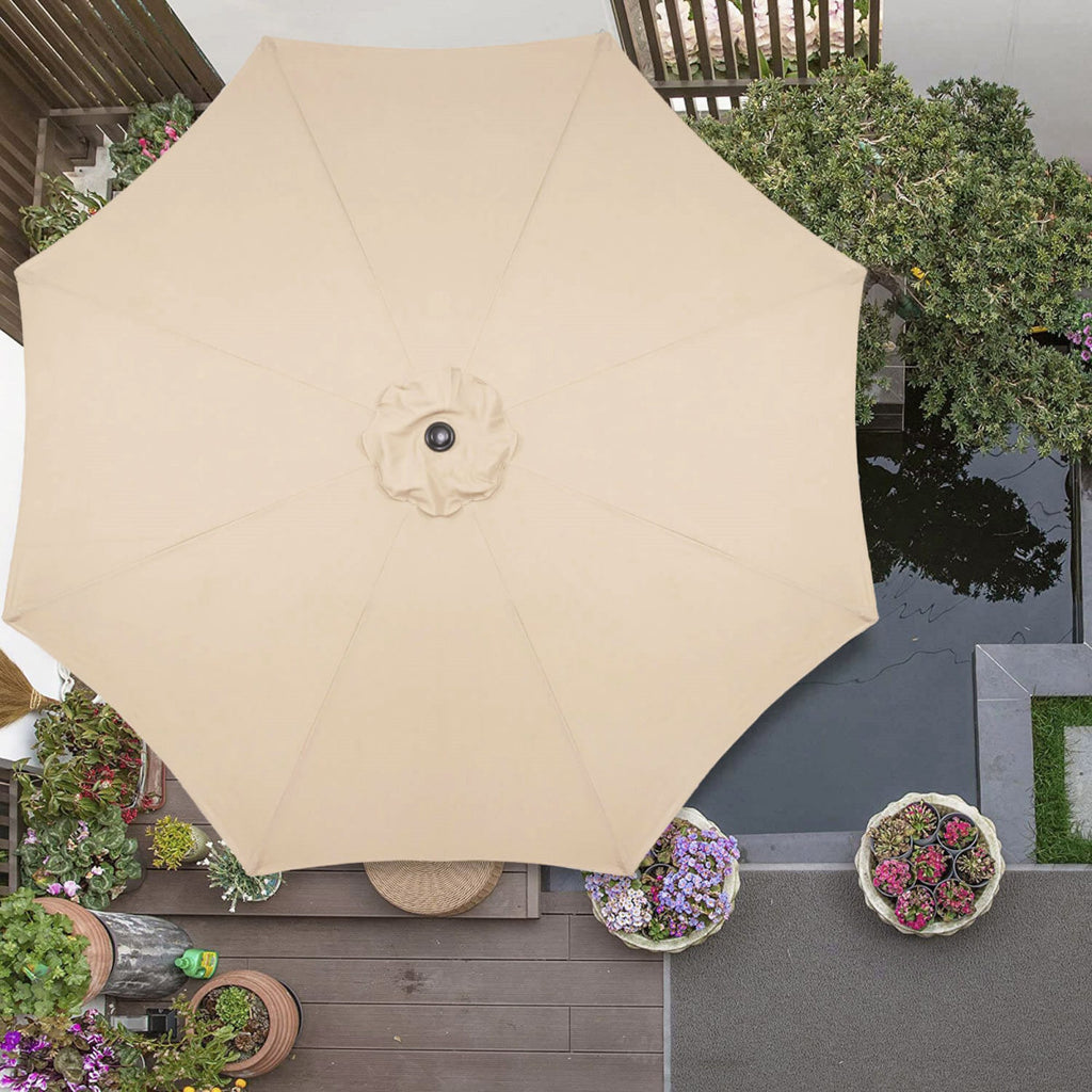 Umbrela terasa gradina, cu manivela si inclinare, diametru 300cm, Taupe