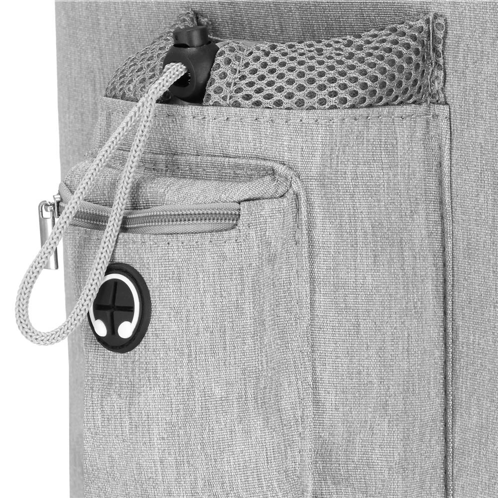 Carucior tip troller pentru transport animale, dublu cu 2 compartimente separate, maxim 22 kg, 55x34x26 cm, gri