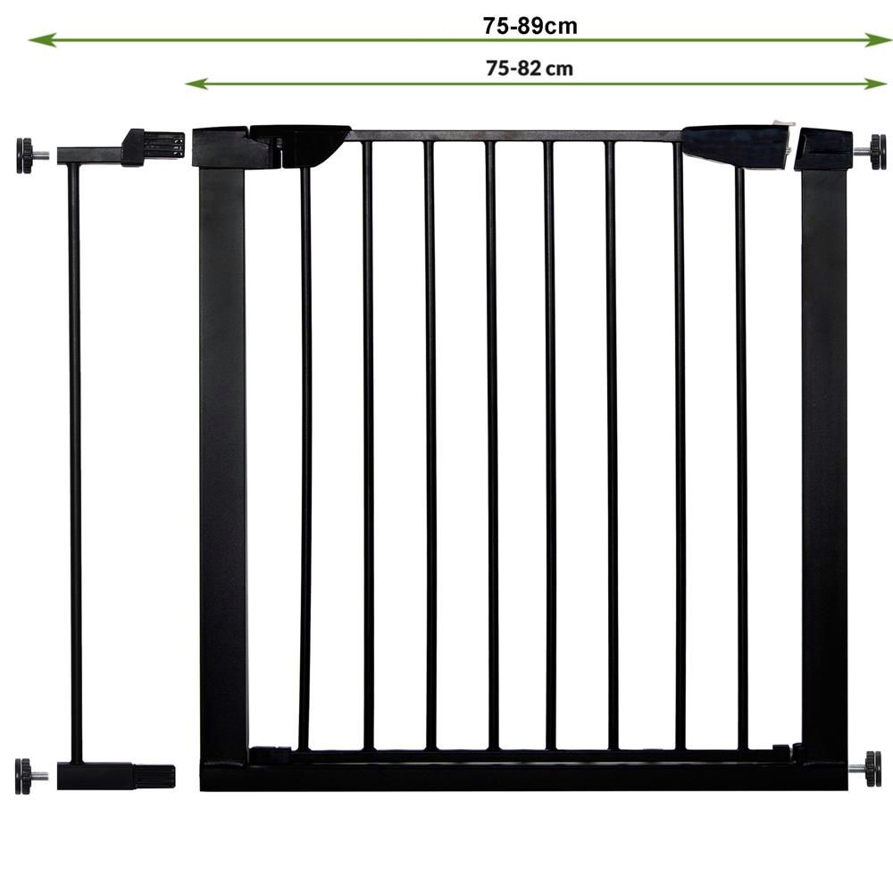 Poarta de siguranta Safety Gate pentru scari, ajustabila 83-89 cm, din otel, neagra