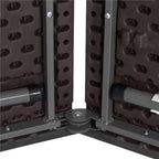 Masa dreptunghiulara pliabila multifunctionala, 1.8 m x 0.75 m x 0.75 m, imitatie ratan, maro