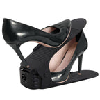 (DL) Set 10 organizatoare pentru pantofi regalabile, plastic, culoare negru