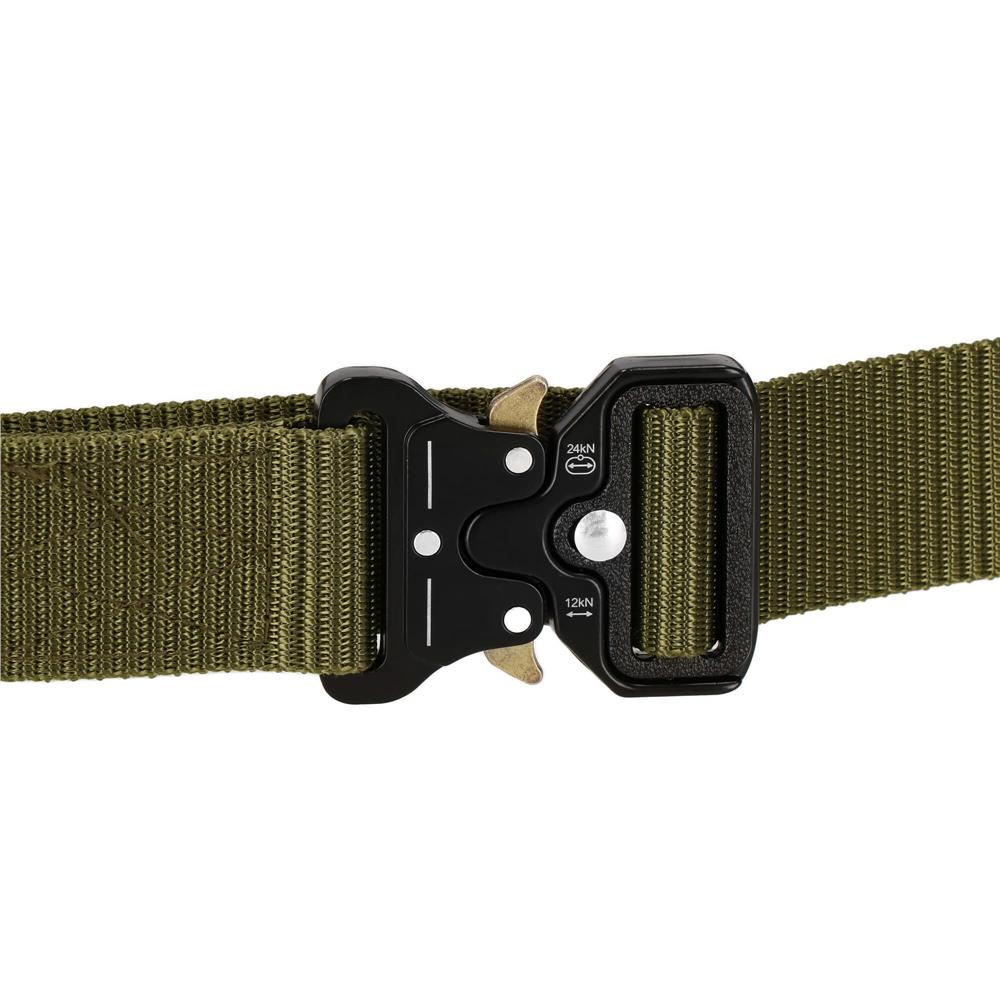 Curea centura Tactical Combat pentru barbati 3.5 x 125 cm, rezistent, verde