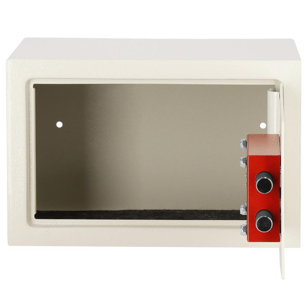 Seif standard cu cheie, 200x310x200 mm, Otel, Bej