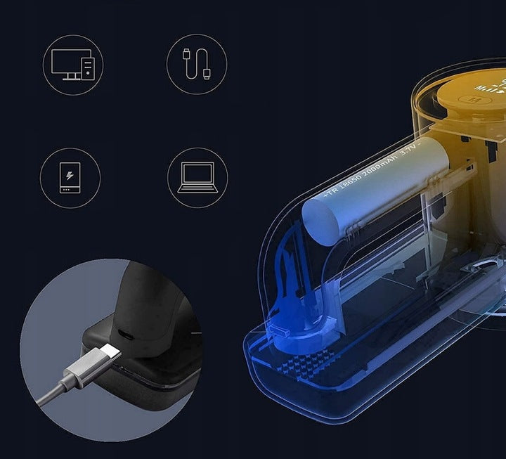 Aparat de curatat scame, 3 trepte, afisaj LCD, incarcare USB, pentru toate tipurile tesaturi
