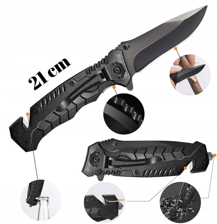 Kit de supravietuire turistic multifunctional camping, vanatoare, pescuit, 12 piese