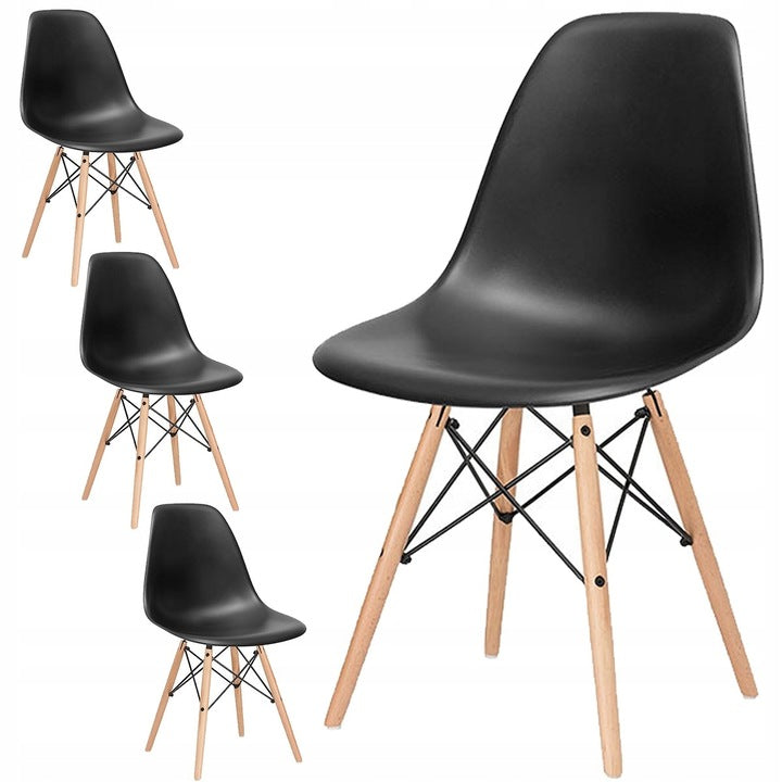 Scaun dining Scandinav pentru bucatarie, 38x42x82cm, negru