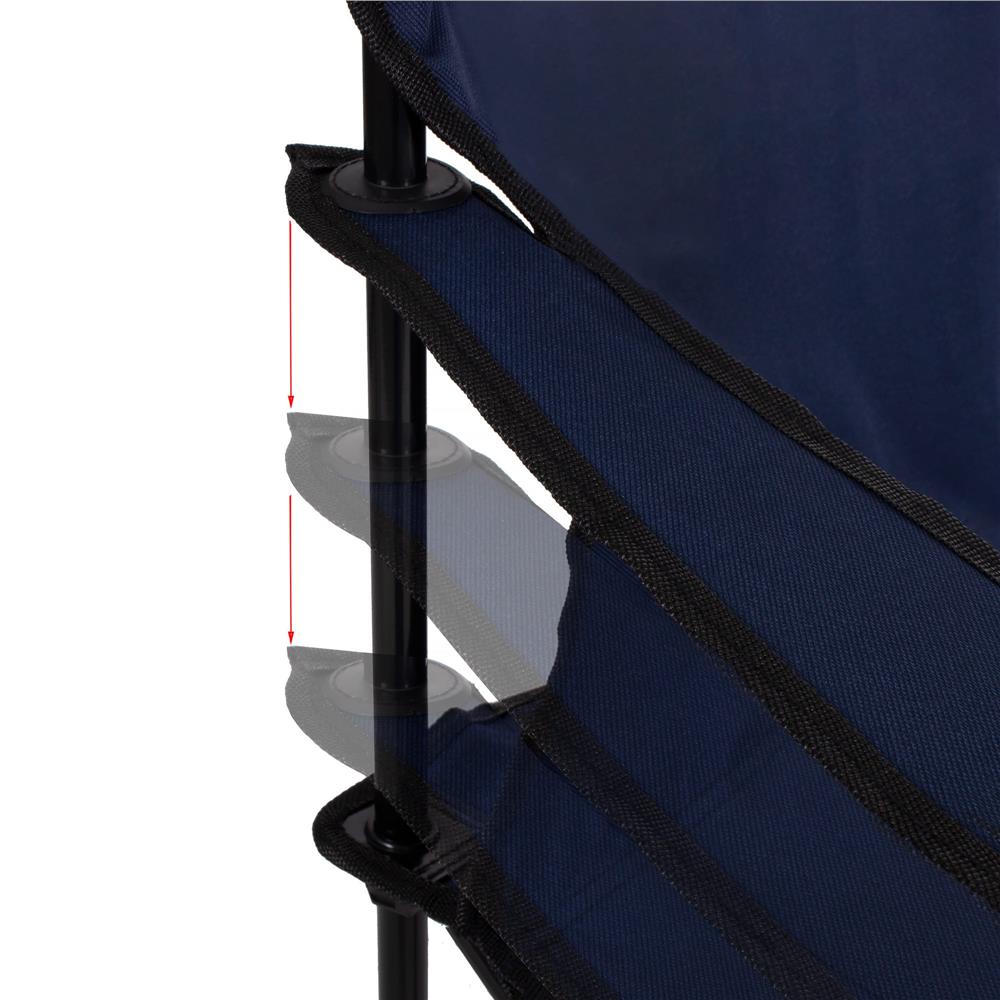 Scaun pliabil camping sau pescuit , cu suport pahar, albastru inchis