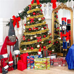 Set globuri de Craciun, 20 bucati, 3 modele, 4cm, rosu