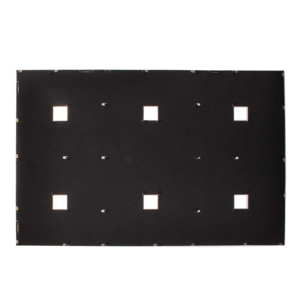 Rama foto de perete, colaj de 24 fotografii, 57x86cm, alb