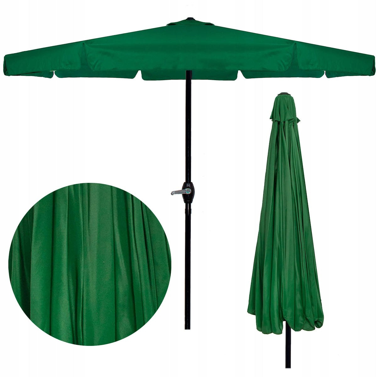 Umbrela terasa gradina, cu manivela, diametru 400cm, Verde