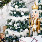 Set globuri de Craciun, 20 bucati, 3 modele, 4cm, alb