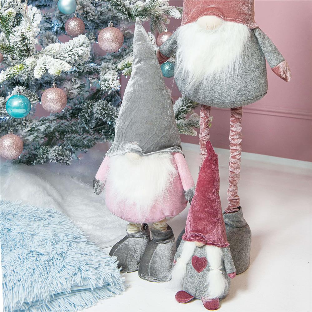 Set globuri de Craciun, 30 bucati, 3 modele, 3cm, roz