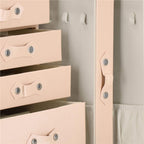 (DL) Cutie depozitare si organizare bijuterii, piele ecologica + velur, 26 x 22 x 18 cm, roz