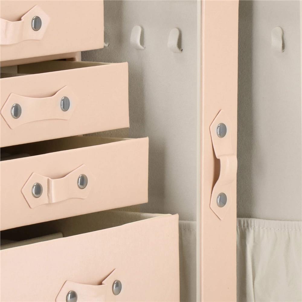 (DL) Cutie depozitare si organizare bijuterii, piele ecologica + velur, 26 x 22 x 18 cm, roz