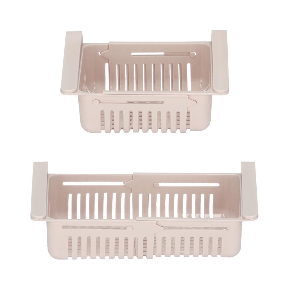 Organizator frigider, model cos extensibil, 16x28.5cm, crem